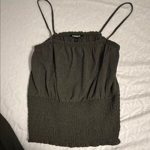 Express Olive Green Women's Top